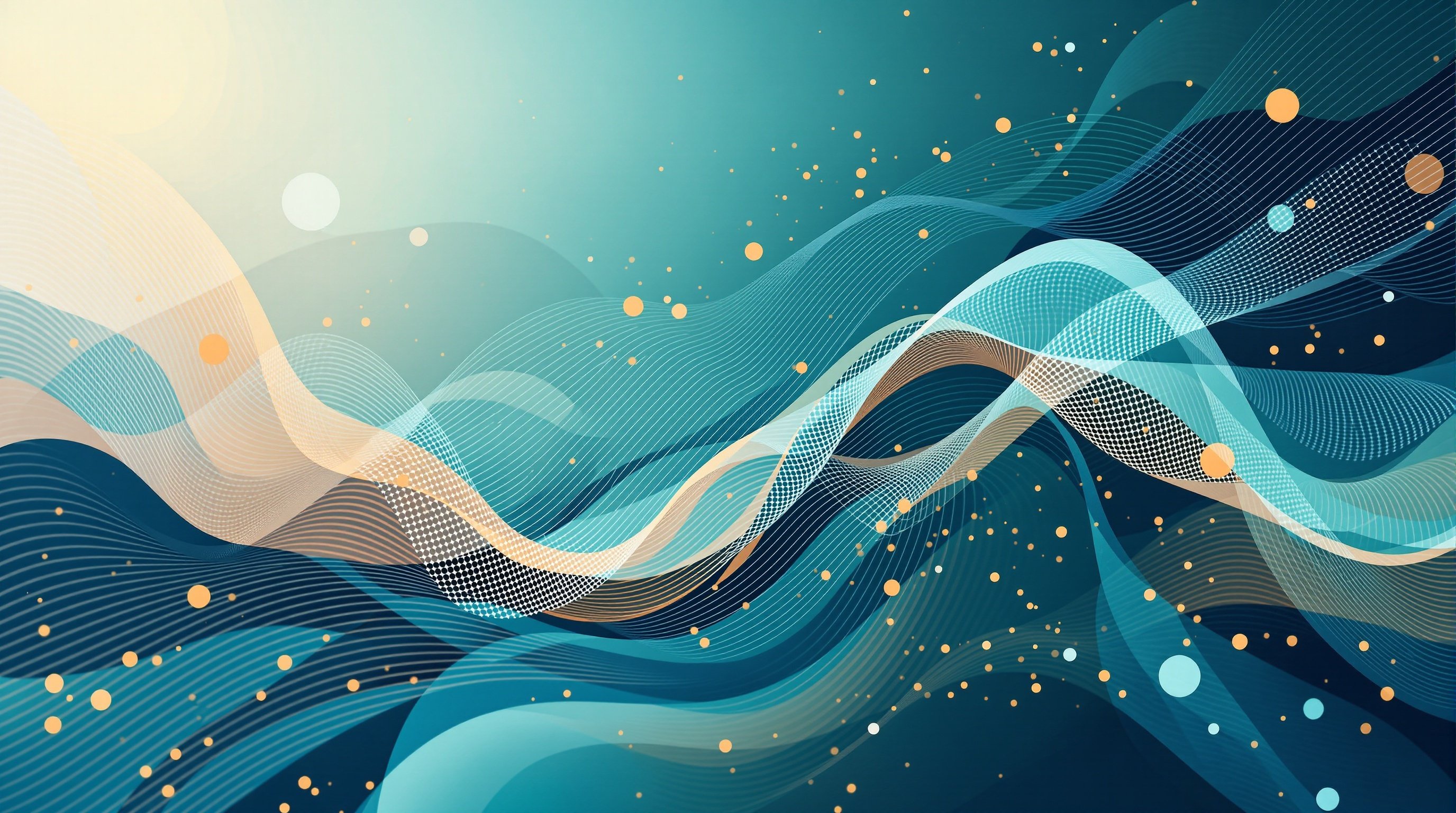 Abstract data visualisation representing research and innovation