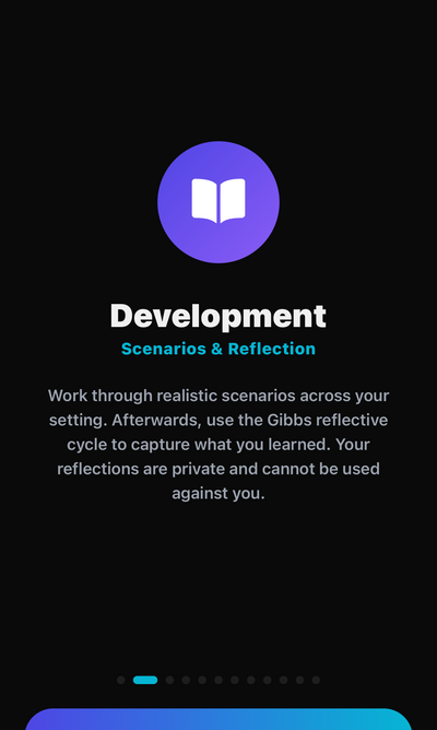 BLIS scenarios and reflection screen