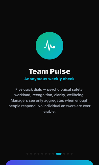 Anonymous team pulse check